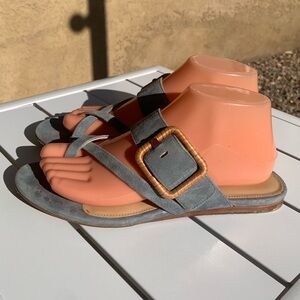 Veronica Beard light blue suede summer slip on shoes size 8M